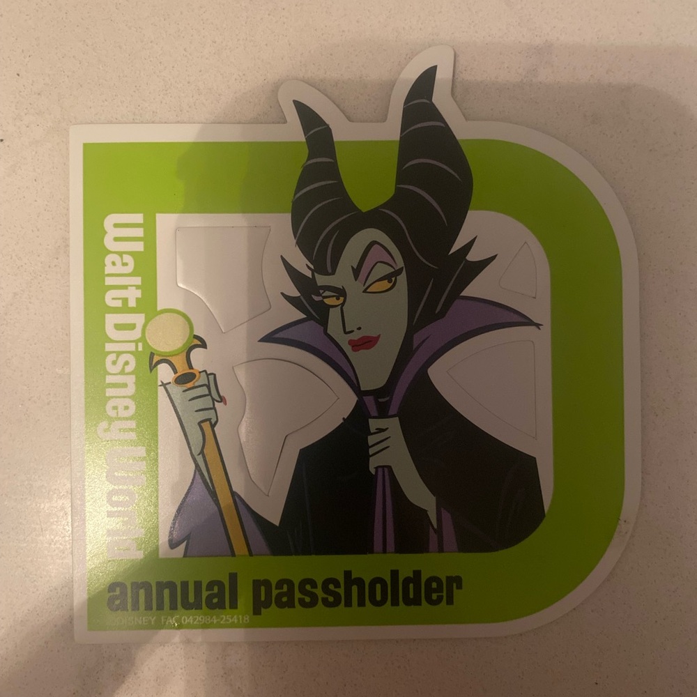 Disney Maleficent Magnet with Green and Black Design